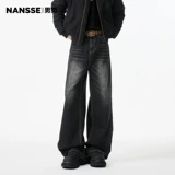 Летние джинсы, штаны, в американском стиле, размер, свободный прямой крой