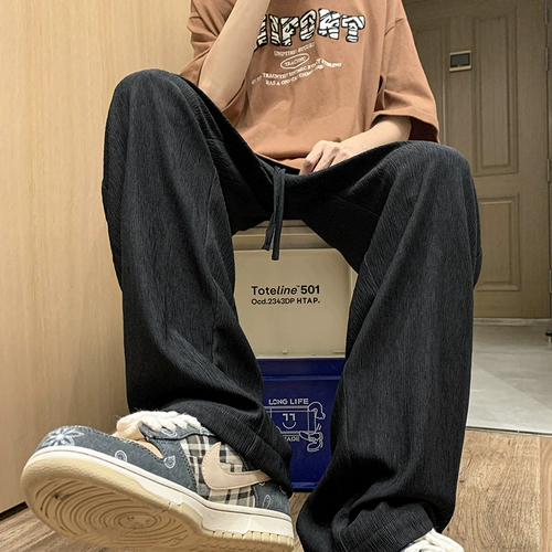 Tide, мужские белые летние штаны, повседневные брюки, свободный прямой крой, в американском стиле