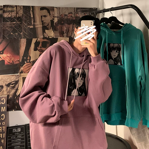Японская брендовая толстовка с капюшоном для отдыха, трендовая парная одежда для влюбленных, куртка, осенняя, в корейском стиле