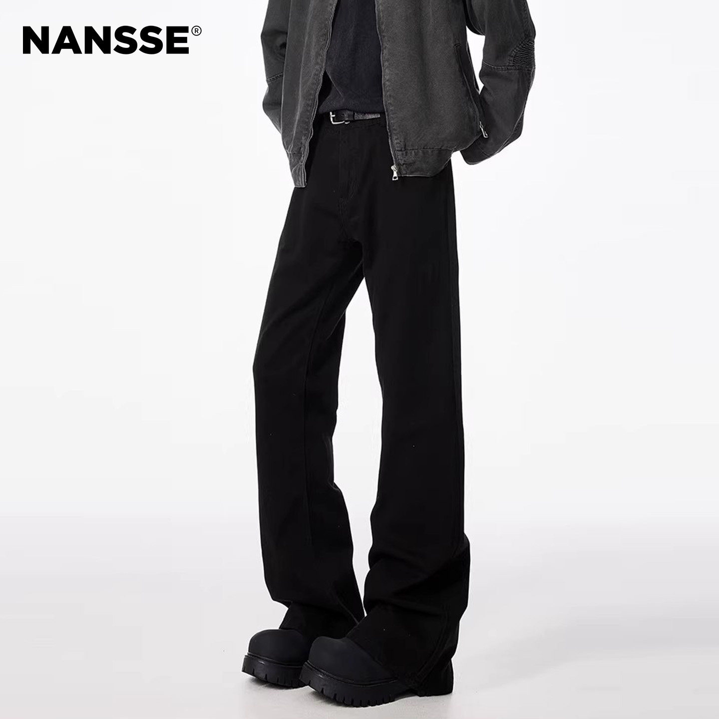 летние джинсы cleanfit summer bootcut black scimitar с микро-притачкой, мужские приталенные прямые брюки vibe American Изображение 1
