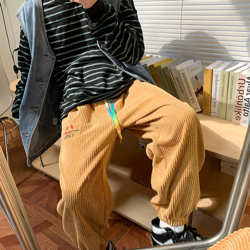 Tide, штаны, вельветовая подсветка пола, оверсайз