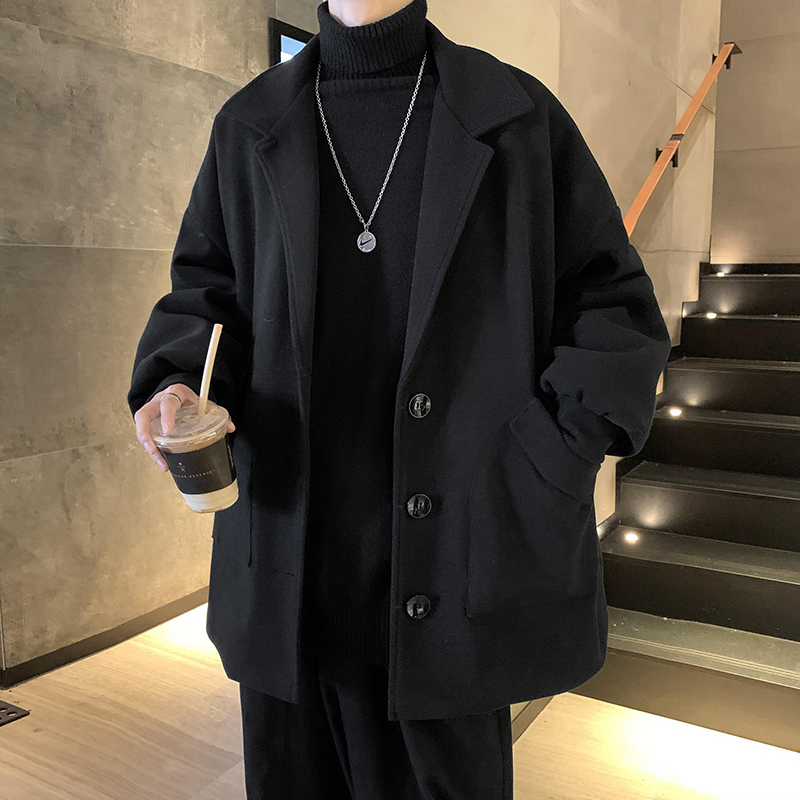 Autumn and winter Mao's great clothes for men's ports Wind Ins Trend 100 lap casual jacket Han version loose and handsome new wind clothes