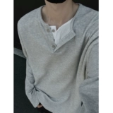 Комплект, осенний лонгслив, базовая рубашка, оверсайз