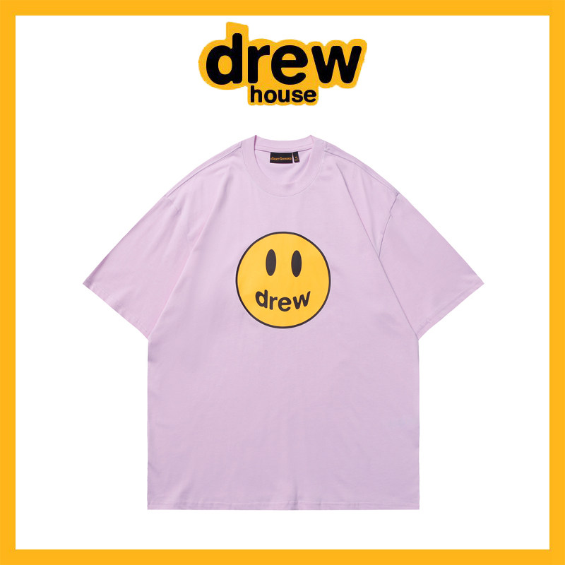 Официальная аутентичная футболка Drew House classic с короткими рукавами и смайликом Джастина Бибера для мужчин и женщин от одного и того же модного бренда Изображение 1