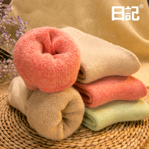 Socks womens cashmere socks winter warm womens towel socks solid color thick Terry wool socks winter thick socks