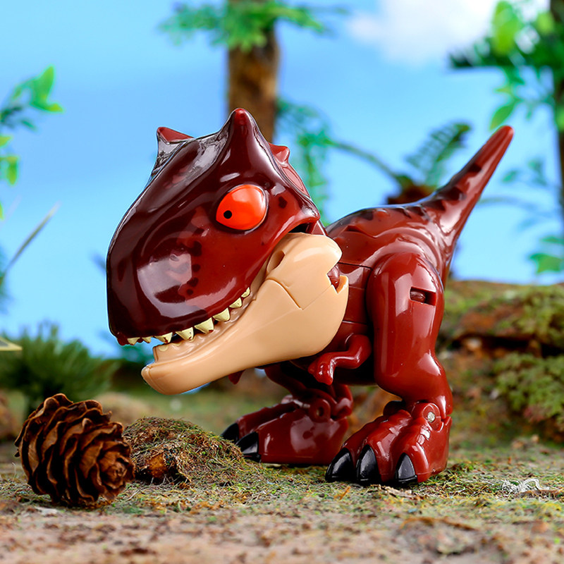 Children's dinosaur toy set simulation animal egg Tyrannosaurus rex deformation plastic model small dinosaur world boy