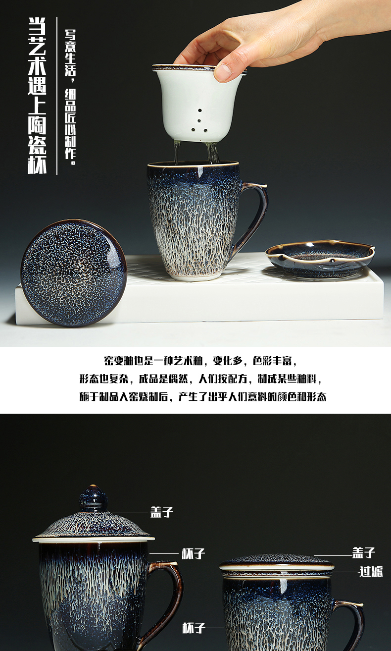 Obsidian variable filter office ceramic cups with cover keller creative household personal master ultimately responds tea cups