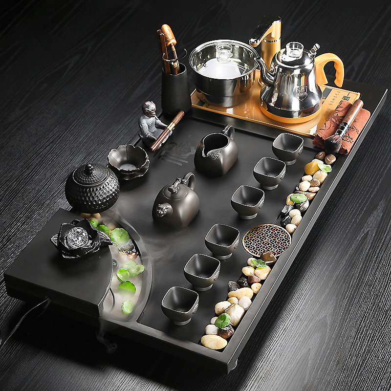 U.s. - Chinese relations of a complete set of tea service suit household kung fu tea tray automatic contracted sitting room purple sand tea tea water