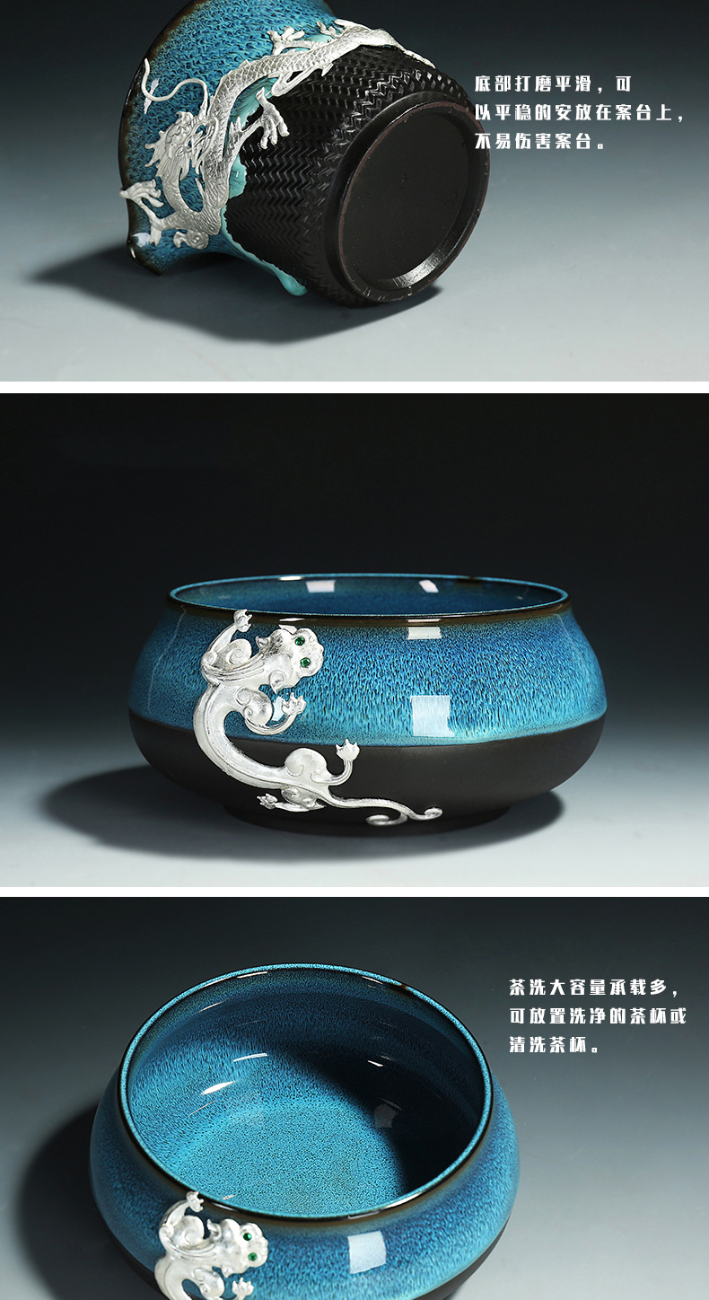 Obsidian variable TuHao pa temmoku glaze ceramic kung fu tea set a complete set of tea cups teapot teacup gift box package