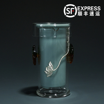 Ruyao Tea Pot Black Tea glass Gilt silver ceramic Filter binaural tea maker Flower Tea Kung Fu tea maker