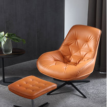 Orange minimalist Net Red Lounge Chair Metal Design Master casual light luxury rotating chair Nordic Tiger single sofa chair