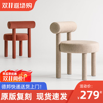 Modern Simple Bedroom Dressing Stool Home Light Luxury Backrest Study Desk Chair Iron Designer Hotel Dining Chair