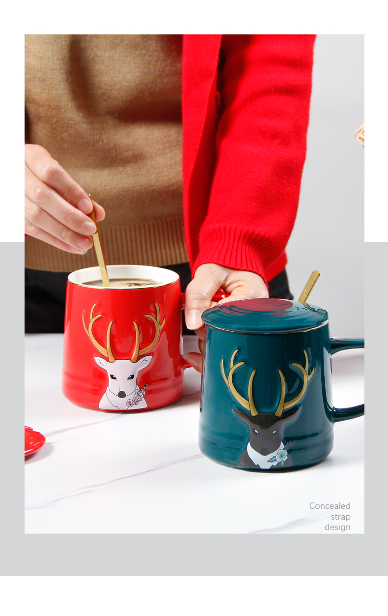 Christmas gift boxes in com.lowagie.text.paragraph a gift mugs ins Nordic household ceramic cup creative picking cups of coffee cup