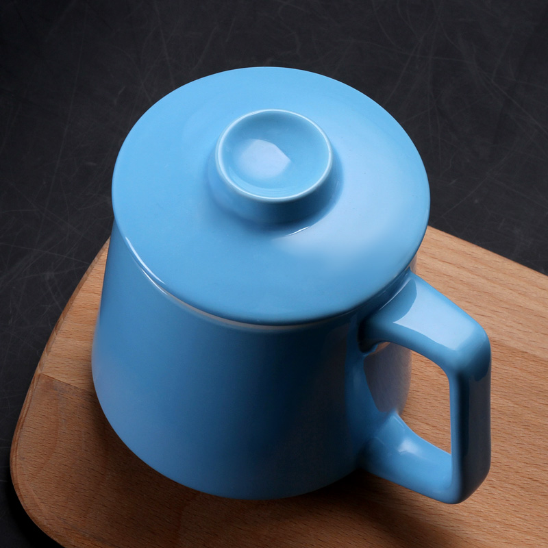 Lovers mugs high - capacity creative separation ceramic cup with cover the tea cups office kung fu tea cups