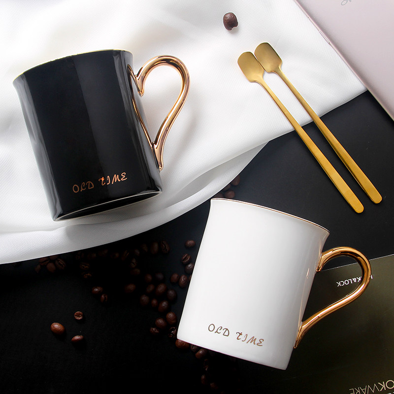 Couple cups a pair of drinking cups for home boys, offices, women and men, creative mugs with lids, coffee cups, ceramics