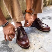 Japanese bootmaking craft Brother bridge classic Derby casual leather shoes