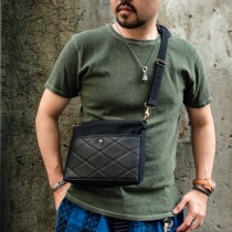  Lightweight and convenient Nissan LOST CONTROL cowhide stitching canvas small side backpack