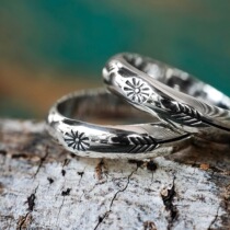 Eternal Dingfan (North Works) Sun Flower Arrow Totem Ring 900 Sterling Silver Ring