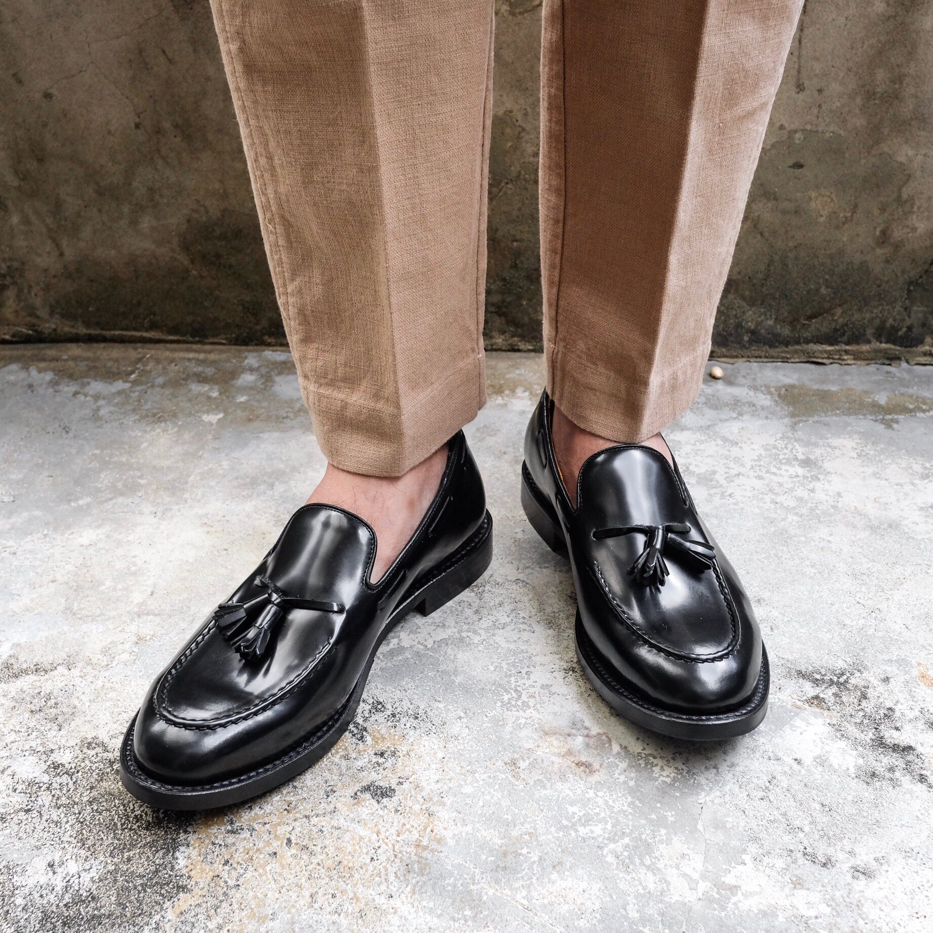 Japanese-made Boots Brother Bridge Tassel Loafer Patent Leather Spike Belt Loafer Casual loafers