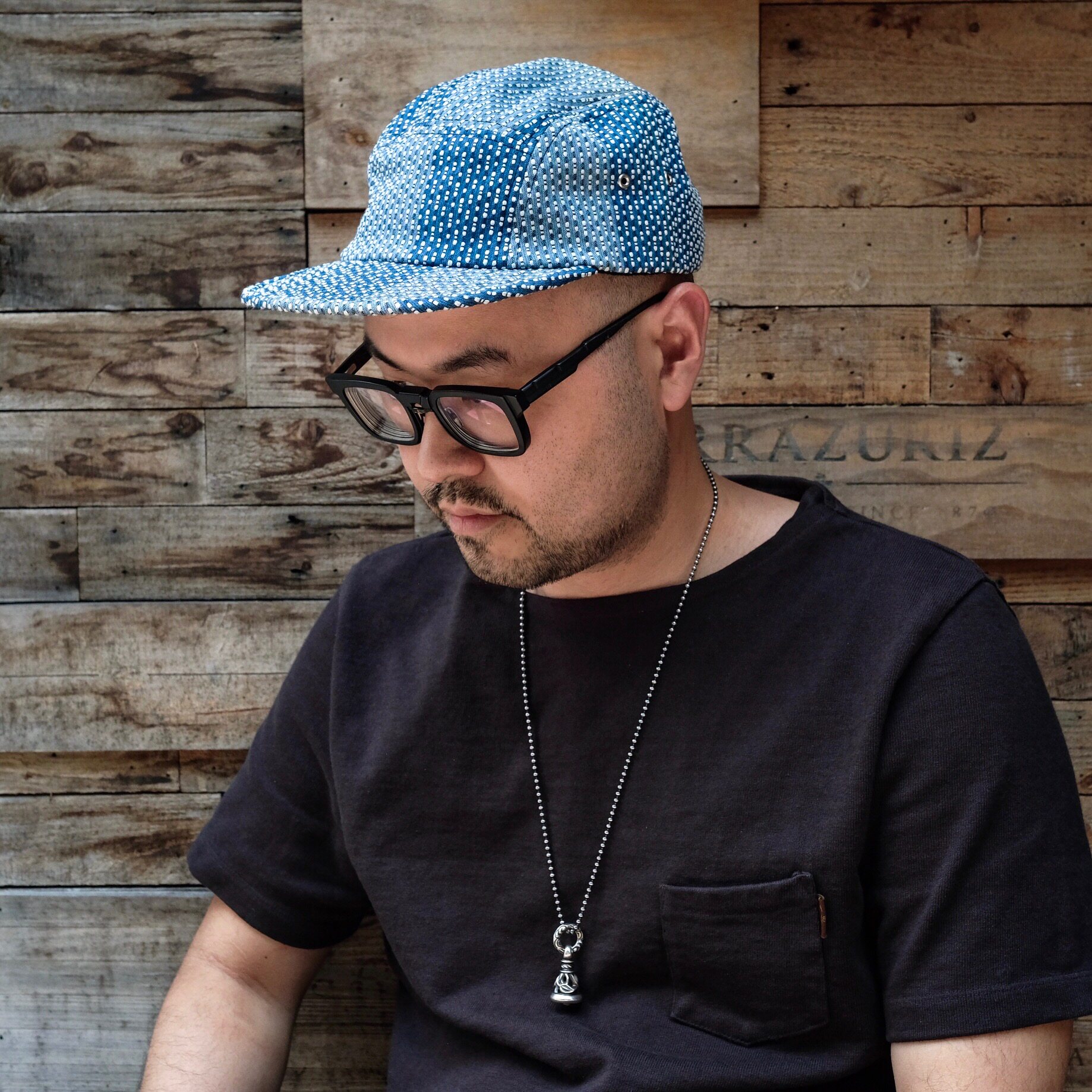 Seiko KUON 100-year-old Yuanzhou blue dye Saeko classic five-split hat