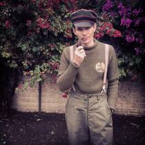 Three-color spot size (Fleurs de Bagne)French flower pattern ancient knitted wool sweater