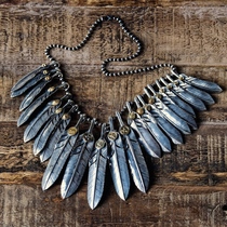 Replenishment to spot Japanese craftsmen confident hand made Lucky John 18 points K Gold Silver Feather Pendant