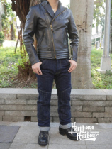 HERITAGEHARBOUR (GERUGA)GR-J-41 DINGFAN TEA CORE HORSE LEATHER KNIGHT JACKET