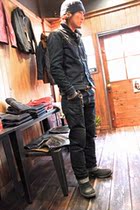 (GERUGA)GERUGA PADDED DENIM knee-reinforced pound jeans