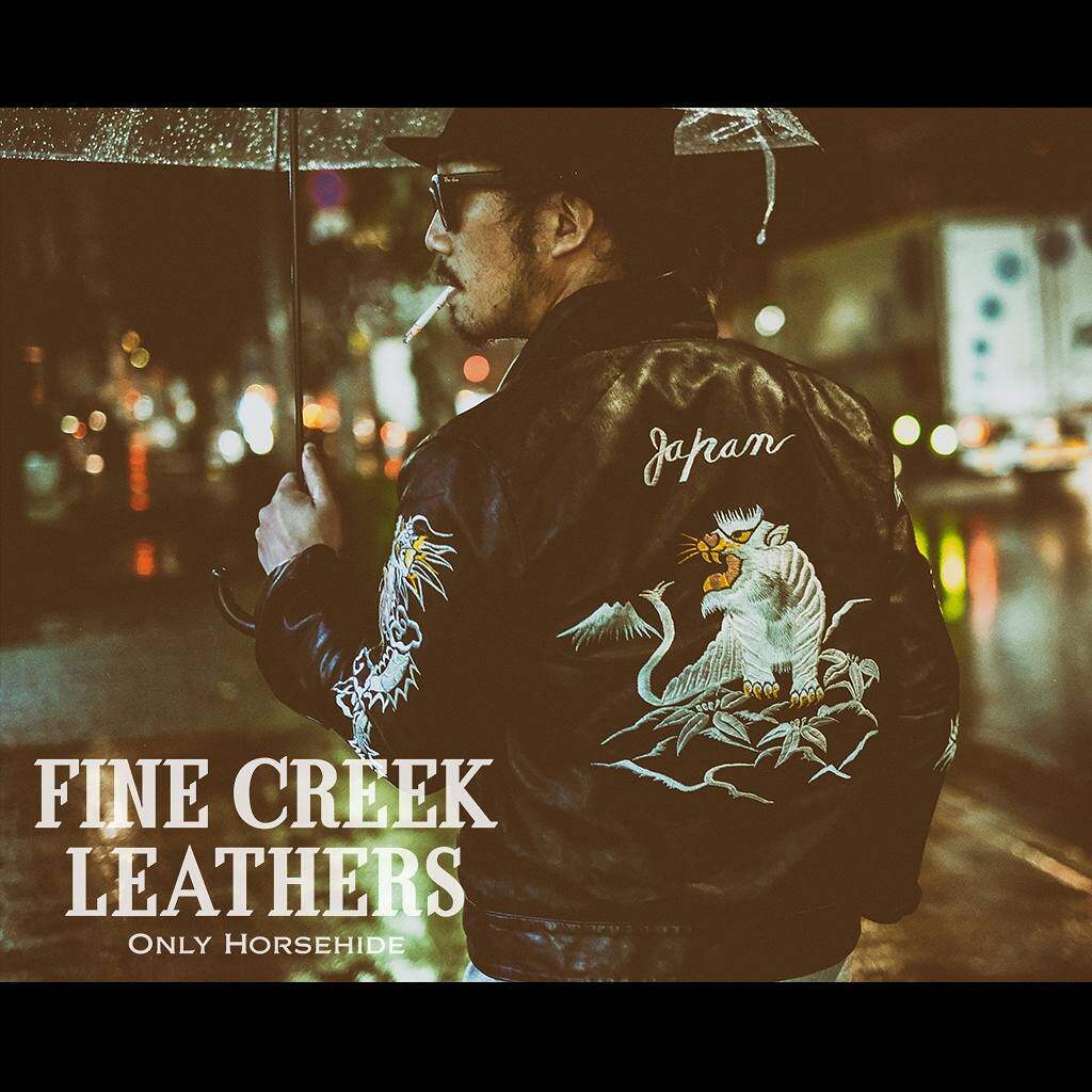 Fine Creek Leathers embroidered horse skin Yokosuka jacket