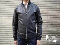 Two-color spot made in Japan retro new pattern PARASITE French production hand-dyed horse leather MA-1 jacket
