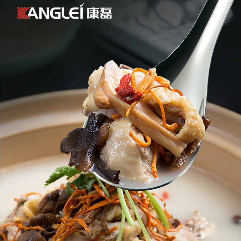 Kanglei 304 Stainless steel rice spoon Large rice spoon thickened rice spoon Large rice spoon thickened rice spoon Long handle