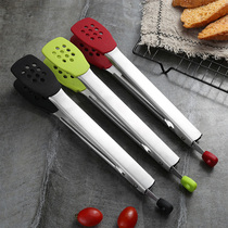 Long stainless steel silicone food clip thick fried steak clip kitchen clip barbecue clip food clip bread clip