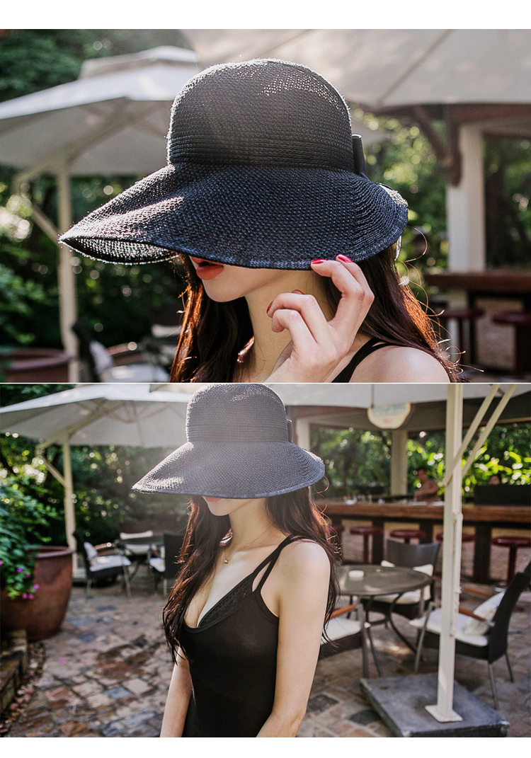 Korean breathable cool hat, sun protection hat, women's summer face shield, UV protection, foldable, versatile and casual hat for outings detail image 3