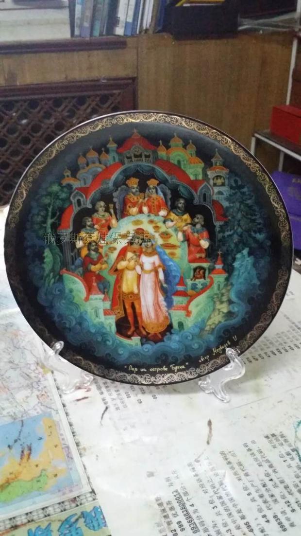 Russian hanging disc look at disc pendulum disc Russian handicrafts Ceramics Fairy Tales beautifully upscale swing pieces