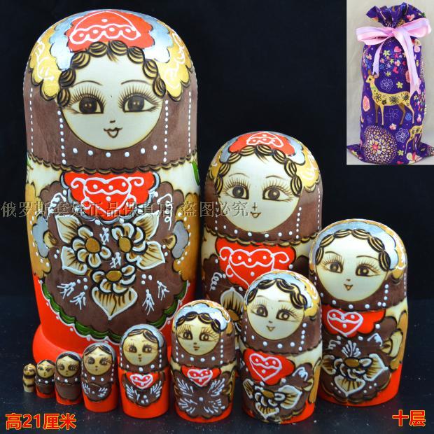 10-story set ova Russian ten layers of dolls pure hand painted and odorless and healthy not to fall in color 2019 New products
