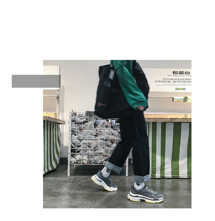 Giày siêu lửa lưới màu đỏ phần dày làm tăng giày thể thao giày sneaker tăng chiều cao nam
