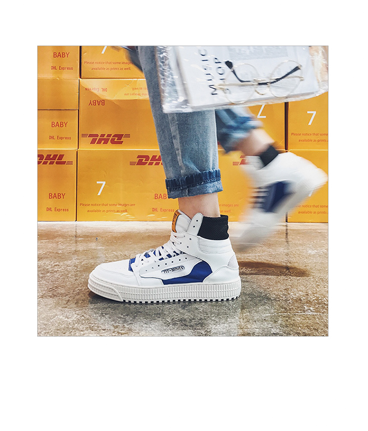 2018 mới mùa thu mới Hồng Kông phong cách giày thể thao trẻ Hàn Quốc cho nam giày cao thoáng khí top giày sneaker nam