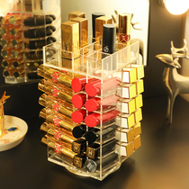 Girl housekeeper Transparent acrylic 360 degree rotating lipstick lipstick storage box frame Makeup desktop storage box