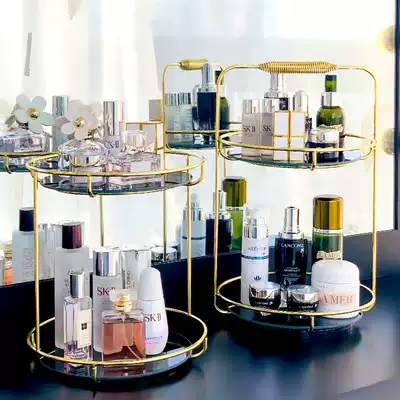 Bathroom powder room sink decoration Cosmetics skin care products storage box Finishing rack Desktop makeup table makeup box