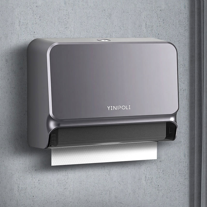 Japanese Imported Nordic Hotel Bathroom Hand Towel Box, Wall-Mounted, No-Drill, Hand-Drying Tissue Box