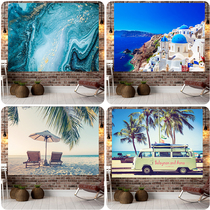 Background cloth ins hanging cloth wall cloth room decoration cloth landscape background cloth bedside wall cloth tapestry Net red layout