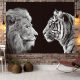 Nordic lion background cloth ins hanging cloth decoration fabric hanging painting girl internet celebrity bedside tapestry dormitory wall cloth