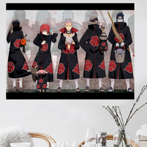 Naruto background cloth Japanese anime ins hanging cloth wall cloth background wall bedside bedroom wall wall tapestry