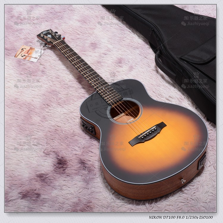 Discount kepma Kama ES36E EDCE-3TSM Sunset Ballast 36 inch electric box wood guitar