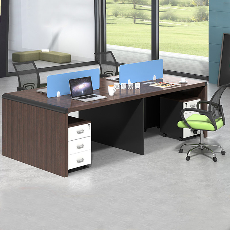 Office furniture Staff Desk 4 People with a simple modern working position Employee table desk chair combination of 26 people