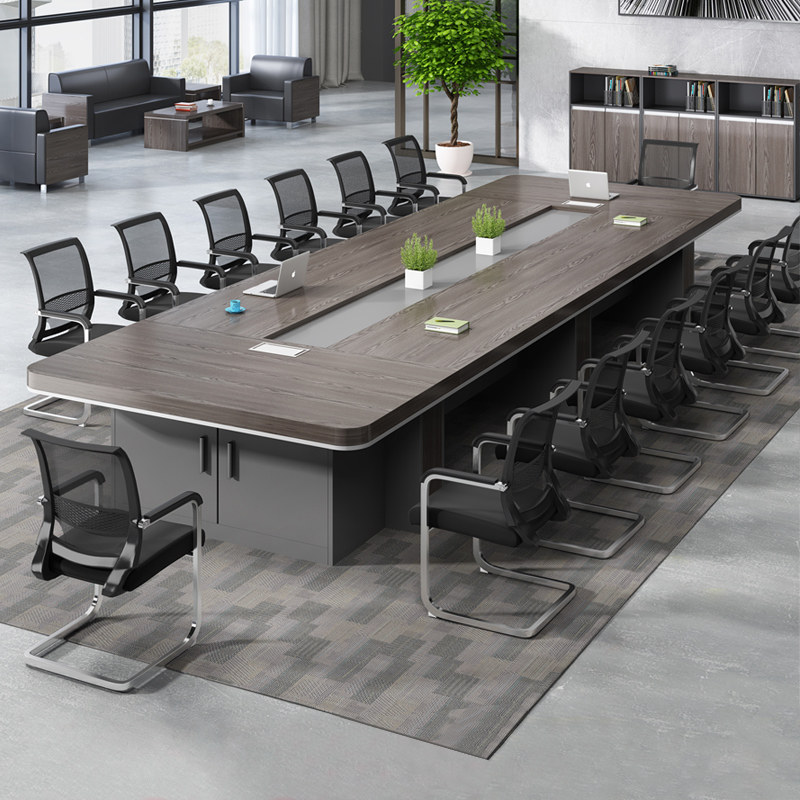 Conference room conference table long table brief modern rectangular table large reception for table meeting table and chairs combination