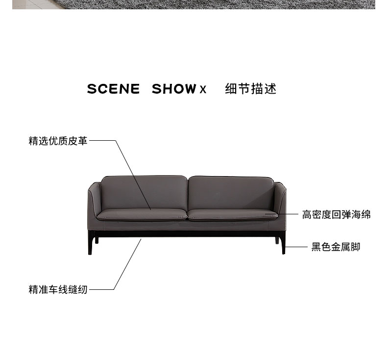 Nội thất văn phòng văn phòng kinh doanh văn phòng sofa bàn cà phê kết hợp tiếp tân da đơn giản hiện đại để thảo luận về lễ tân tủ bàn làm việc