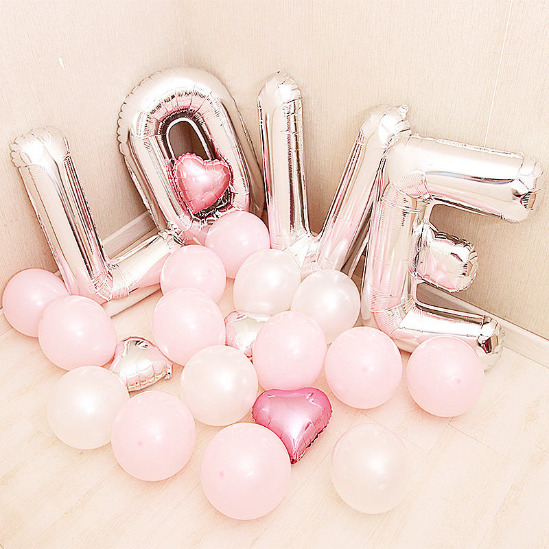 Wedding wedding wedding room layout supplies room romantic love proposal confession balloon package decoration background wall