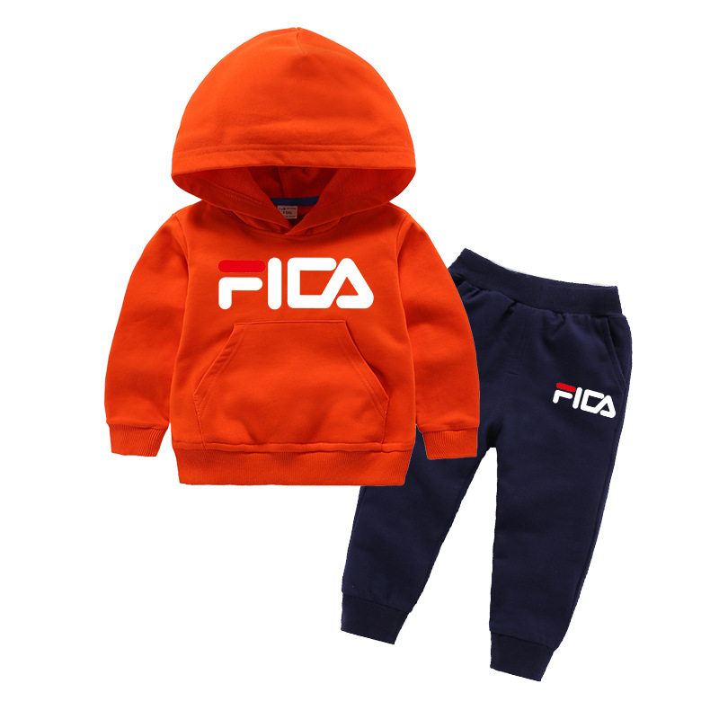 2020 new children's clothing children sports spring autumn pure cotton even hat blouses suit fall net red two sets of damp boys