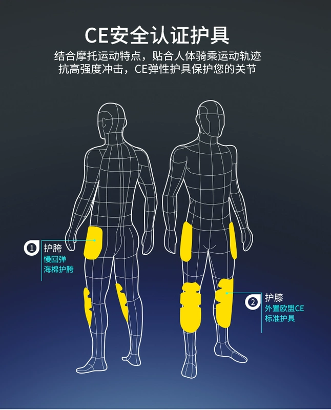 Quần đua xe máy NERVE Neff Đầu máy cưỡi ngựa Hiệp sĩ Quần jean chống rơi Quần đua nam - Xe máy Rider thiết bị